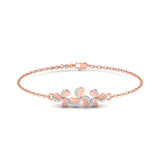 Ivana Jewels Bracelets Rose Gold / 14KT Clustered Flower Trio Diamond Band