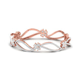 Ivana Jewels Bracelets Rose Gold / 14KT Diamond  Floral Bangle