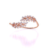 Ivana Jewels Bracelets Rose Gold / 14KT Fancy Shape Diamonds Leaf style Bangle