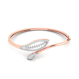Ivana Jewels Bracelets Rose Gold / 14KT Leaf Whisper Gold Diamond Bangle