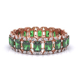 Ivana Jewels Bracelets Rose Gold / 14KT Radiant Cut Green EMERALD Fancy Bracelet