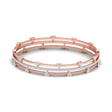Ivana Jewels Bracelets Rose Gold / 14KT Triple Row Diamond Bracelet