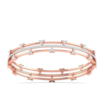 Ivana Jewels Bracelets Triple Row Diamond Bracelet