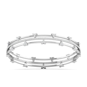 Ivana Jewels Bracelets Triple Row Diamond Bracelet