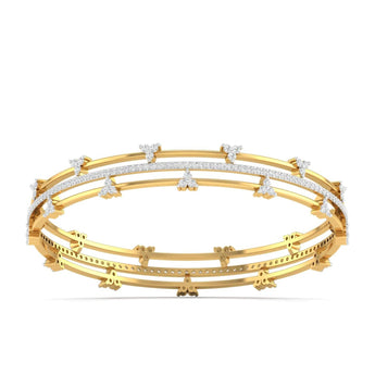 Ivana Jewels Bracelets Triple Row Diamond Bracelet