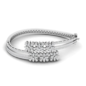 Ivana Jewels Bracelets White Gold / 14KT 2.35ct Oval Diamond Bangle