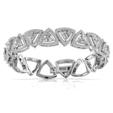Ivana Jewels Bracelets White Gold / 14KT 7.2 Carat Trillion Shape Diamonds & Round Cut Side Diamonds Bracelet