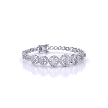 Ivana Jewels Bracelets White Gold / 14KT 7-Stone Diamond Bracelet