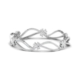 Ivana Jewels Bracelets White Gold / 14KT Diamond  Floral Bangle