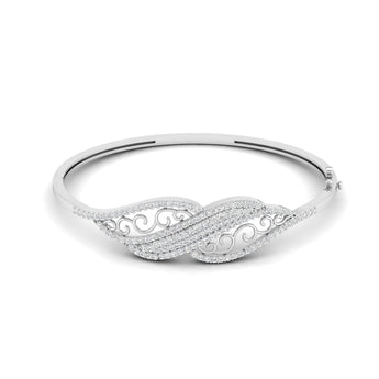 Ivana Jewels Bracelets White Gold / 14KT Filigree Lace Bangle