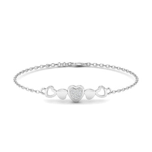 Ivana Jewels Bracelets White Gold / 14KT Gold Heart Diamond Band