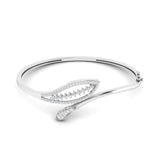 Ivana Jewels Bracelets White Gold / 14KT Leaf Whisper Gold Diamond Bangle