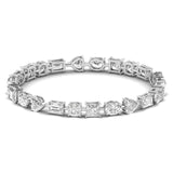 Ivana Jewels Bracelets White Gold / 14KT Multi Shapes Diamond Architectural Art Bracelet