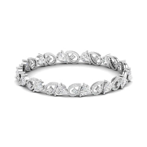 Ivana Jewels Bracelets White Gold / 14KT Textured Diamond Bracelet