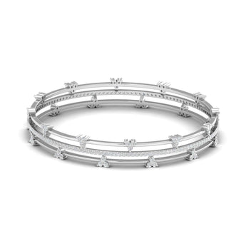 Ivana Jewels Bracelets White Gold / 14KT Triple Row Diamond Bracelet