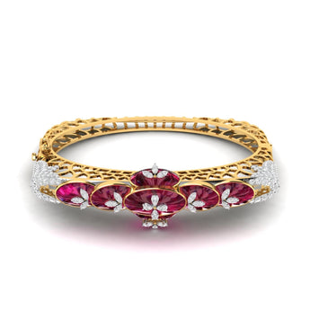 Ivana Jewels Bracelets Yellow Gold / 14KT 2.75ct Gem-Rich Diamond Bangle