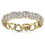 Ivana Jewels Bracelets Yellow Gold / 14KT 7.2 Carat Trillion Shape Diamonds & Round Cut Side Diamonds Bracelet
