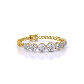 Ivana Jewels Bracelets Yellow Gold / 14KT 7-Stone Diamond Bracelet