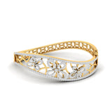 Ivana Jewels Bracelets Yellow Gold / 14KT Bangle with Floral Design