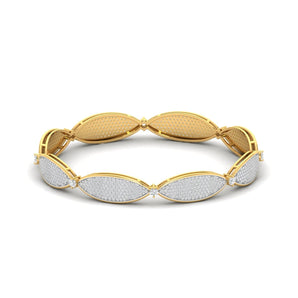 Ivana Jewels Bracelets Yellow Gold / 14KT Detailed Diamond Cluster Link Bracelet