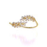 Ivana Jewels Bracelets Yellow Gold / 14KT Fancy Shape Diamonds Leaf style Bangle