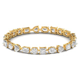 Ivana Jewels Bracelets Yellow Gold / 14KT Multi Shapes Diamond Architectural Art Bracelet