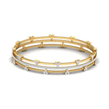 Ivana Jewels Bracelets Yellow Gold / 14KT Triple Row Diamond Bracelet