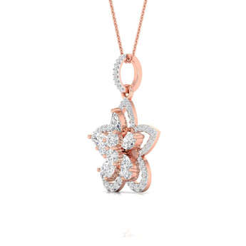 Ivana Jewels Charms & Pendant Fancy & Round Cut Diamonds Blossom of Brilliance Pendant
