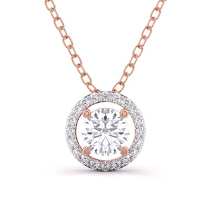 Ivana Jewels Charms & Pendant Rose Gold / 14KT 2 CARAT Solitaire Pendant