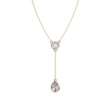 Ivana Jewels Charms & Pendant Rose Gold / 14KT Moonstone Teardrop Y Pendant