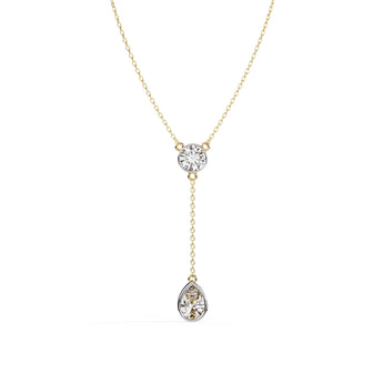 Ivana Jewels Charms & Pendant Yellow Gold / 14KT Moonstone Teardrop Y Pendant