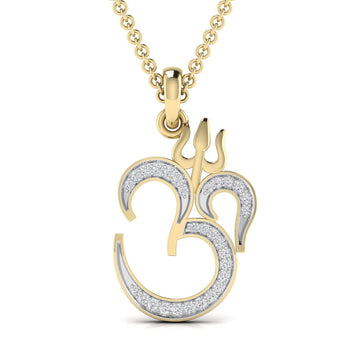 Ivana Jewels Charms & Pendant Yellow Gold / 14KT Om Spiritual Pendant