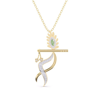 Ivana Jewels Charms & Pendant Yellow Gold / 14KT Peacock Feather Style Pendant