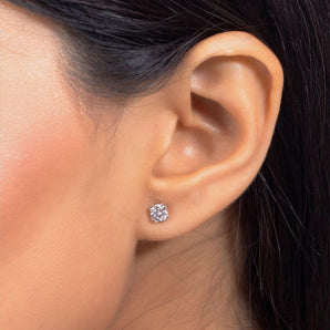Ivana Jewels Earrings 0.50 Carat Each Solitaire Each 4-Prongs Setting Stud Earring