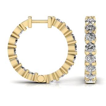Ivana Jewels Earrings 1.6 Carat Round Cut Diamonds Stud Earring
