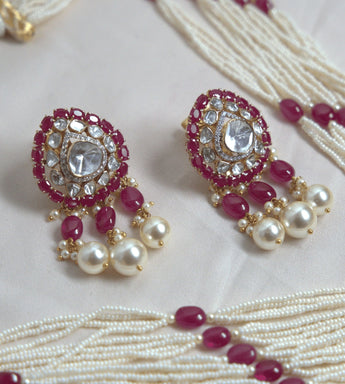 Ivana Jewels Earrings 14KT Polki Passion Gem Stone Royale Earring