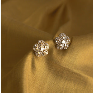 Ivana Jewels Earrings 14KT Polki Petals Floral Appearance Earring