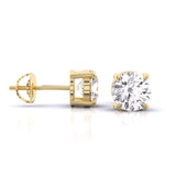 Ivana Jewels Earrings 2 Carat Each Classic Solitaire Studs
