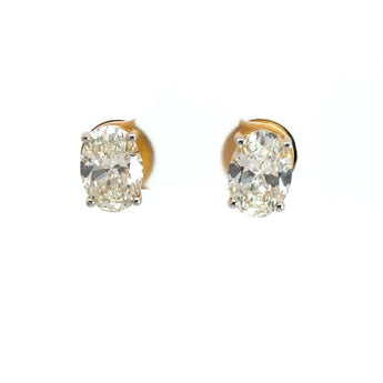 Ivana Jewels Earrings 6ct Oval Diamond Stud Earrings