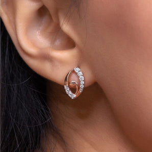 Ivana Jewels Earrings Allie Round Diamond Earrings