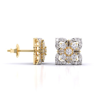 Ivana Jewels Earrings Antique Diamond Cluster Studs
