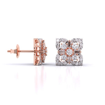 Ivana Jewels Earrings Antique Diamond Cluster Studs
