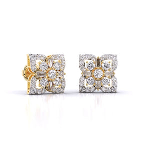 Ivana Jewels Earrings Antique Diamond Cluster Studs