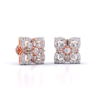 Ivana Jewels Earrings Antique Diamond Cluster Studs