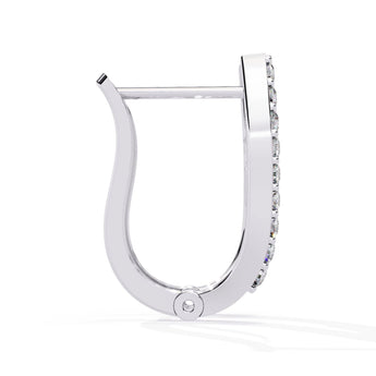 Ivana Jewels Earrings Baguette and Round Diamond Hoops
