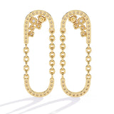 Ivana Jewels Earrings Classic Diamond  U-Hoop Earrings