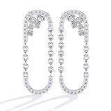 Ivana Jewels Earrings Classic Diamond  U-Hoop Earrings