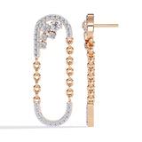 Ivana Jewels Earrings Classic Diamond  U-Hoop Earrings
