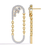 Ivana Jewels Earrings Classic Diamond  U-Hoop Earrings