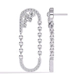 Ivana Jewels Earrings Classic Diamond  U-Hoop Earrings